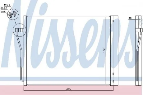 Фото конденсер кондиціонера NISSENS 940308 Конденсер кондиціонера NISSENS 940308