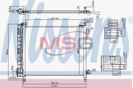 Радiатор кондицiонера NISSENS 940372