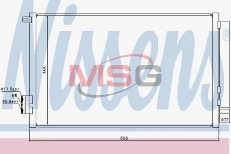 Фото конденсер кондиціонера NISSENS 940396 Конденсер кондиціонера NISSENS 940396