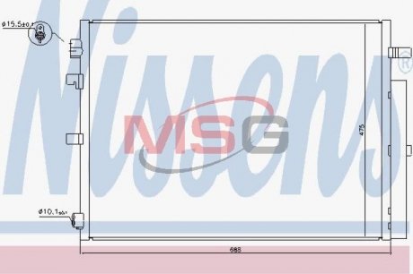 Радіатор кондиціонера (з осушувачем) NISSENS 940397