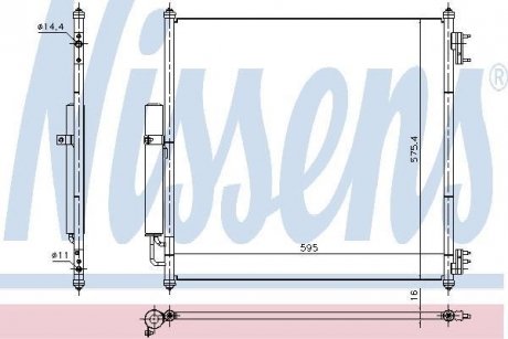 Радіатор кондиціонера NISSENS 940408