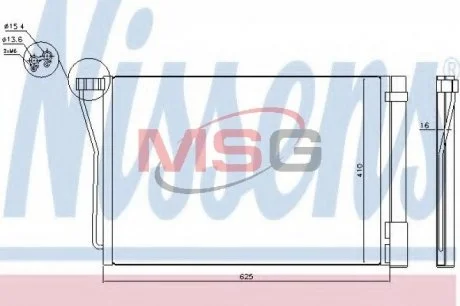 Фото радіатор кондиціонера NISSENS 940418 Радіатор кондиціонера NISSENS 940418