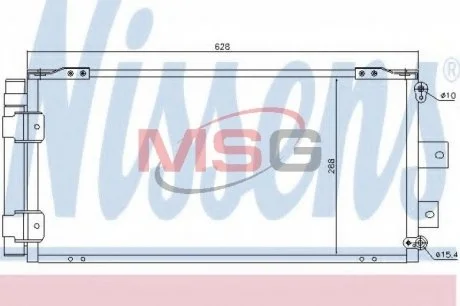 Конденсатор кондиціонера (з осушувачем) TOYOTA COROLLA 1.4/1.6/1.9D 05.95-01.02 NISSENS 940421