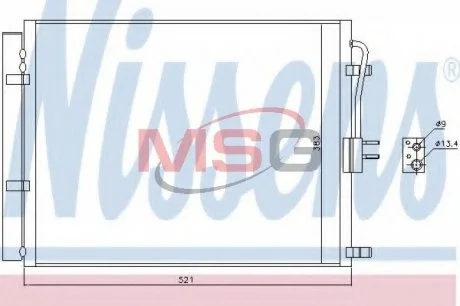 Фото конденсер кондиціонера NISSENS 940428 Конденсер кондиціонера NISSENS 940428