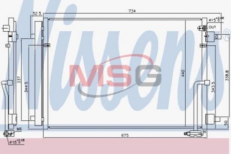 Радиатор кондиционера (с осушителем) NISSENS 940452