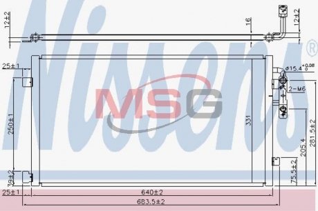 Радіатор кондиціонера NISSENS 940457