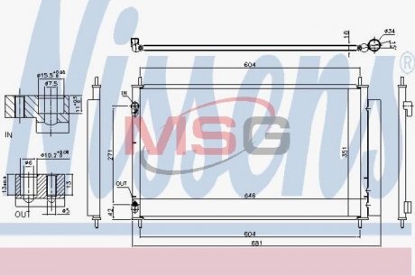 Радіатор кондиціонера NISSENS 940489