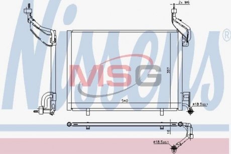 Радiатор кондицiонера NISSENS 940540