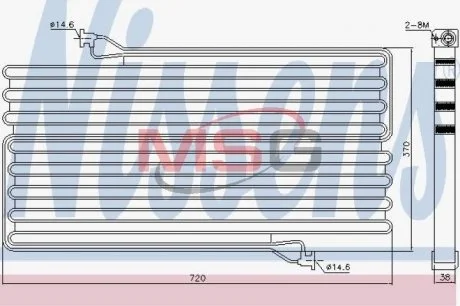 Конденсатор кондиціонера 720x370x38 NISSENS 940549