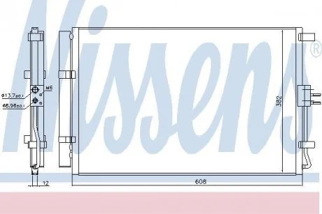 Фото радиатор кондиционера NISSENS 940573 Радиатор кондиционера NISSENS 940573