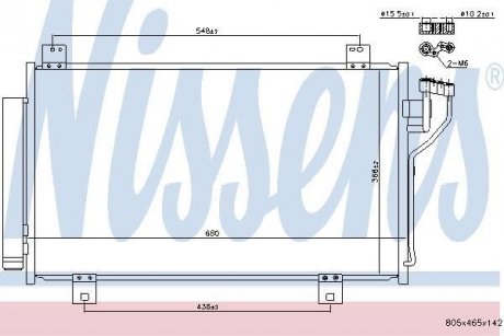 Радiатор кондицiонера NISSENS 940575