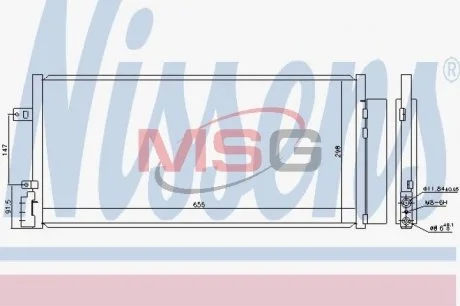 Радиатор кондиционера NISSENS 940581