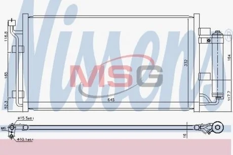 Радиатор кондиционера NISSENS 940582