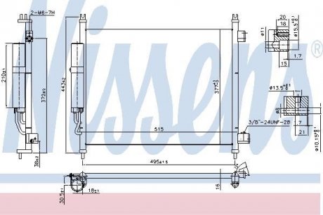 Радіатор кондиціонера (з осушувачем) NISSENS 940600