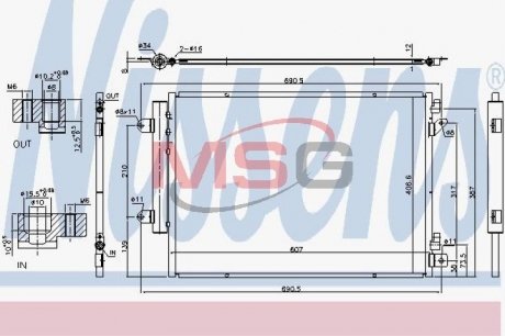 Радиатор кондиционера NISSENS 940676