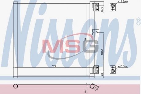 Радiатор кондицiонера NISSENS 940704