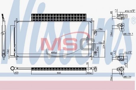 Радіатор кондиціонера NISSENS 940737