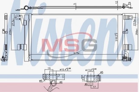 Радiатор кондицiонера NISSENS 940752