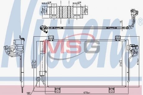 Радіатор кондиціонера NISSENS 940775