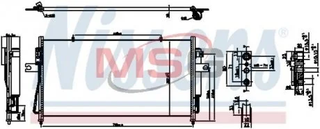 Конденсатор кондиціонера (з осушувачем, додаткові монтажні елементи) NISSENS 940840