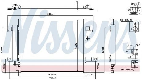 Радiатор кондицiонера NISSENS 941044