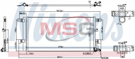 Радиатор кондиционера (с осушителем) NISSENS 941076