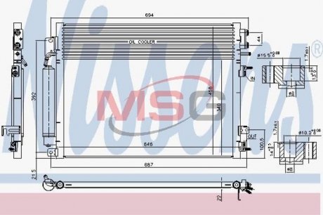 Радiатор кондицiонера NISSENS 941084