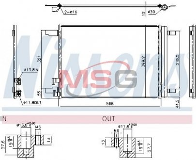 Конденсер кондиціонера NISSENS 941099