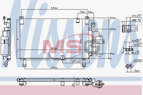 Радиатор кондиционера NISSENS 941153