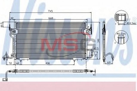 Радиатор кондиционера NISSENS 94218