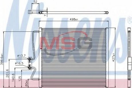 Радіатор кондиціонера NISSENS 94275