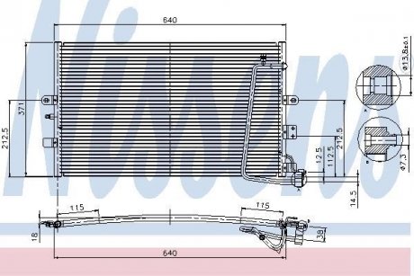 Радиатор кондиционера NISSENS 94301