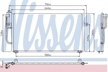 Радіатор кондиціонера NISSENS 94306