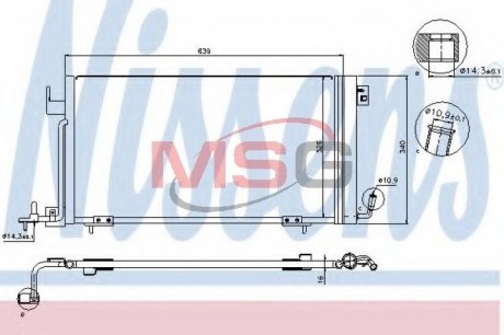 Радіатор кондиціонера NISSENS 94321