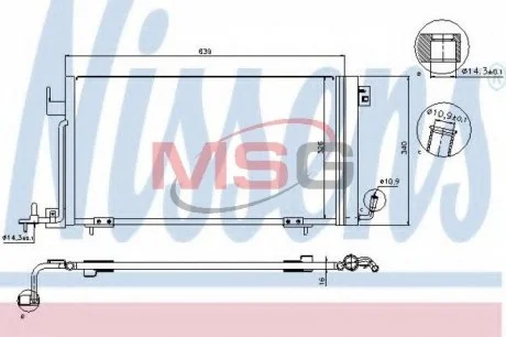 Радиатор кондиционера NISSENS 94321
