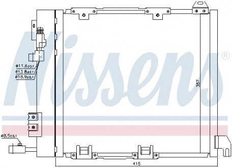 Радиатор кондиционера NISSENS 94385