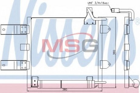 Радиатор кондиционера NISSENS 94446