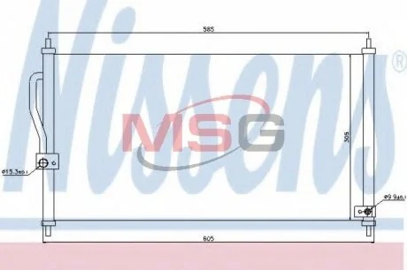 Фото радіатор кондиціонера NISSENS 94458 Радіатор кондиціонера NISSENS 94458