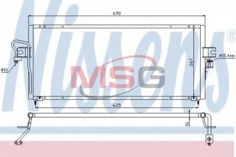 Радиатор кондиционера NISSENS 94494