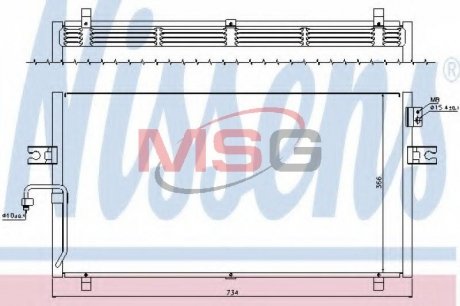 Радиатор кондиционера NISSENS 94499