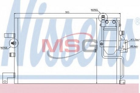 Радіатор кондиціонера NISSENS 94504