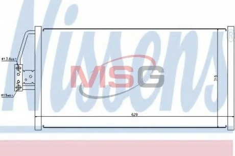 Фото радиатор кондиционера NISSENS 94579 Радиатор кондиционера NISSENS 94579