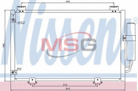 Радіатор кондиціонера NISSENS 94581