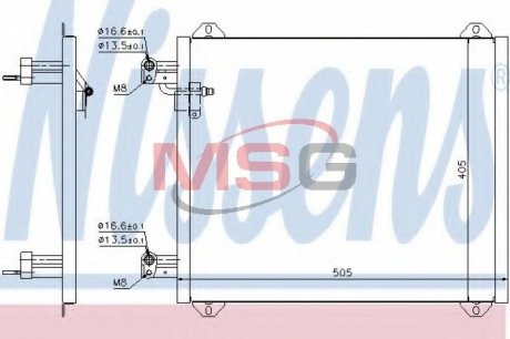 Радіатор кондиціонера NISSENS 94584