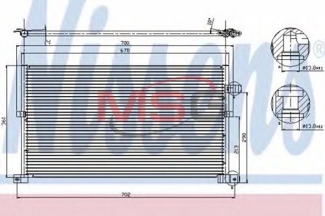 Радіатор кондиціонера NISSENS 94586