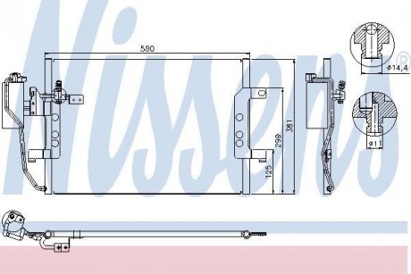 Радіатор кондиціонера NISSENS 94588