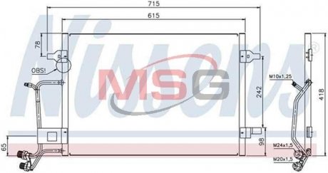 Радіатор кондиціонера NISSENS 94594