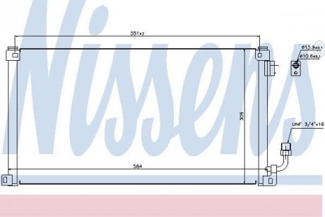 Радиатор кондиционера NISSENS 94599