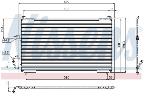 Радиатор кондиционера NISSENS 94625