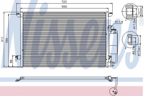 Радиатор кондиционера NISSENS 94675